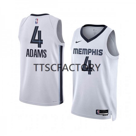 Maillot Basket Homme Memphis Grizzlies Steven Adams 4 Nike 2022-23 Association Edition Blanc Swingman